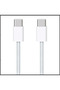 كيبل شاحن قماشي ابيض طرفين تايب سي 60W - 5
