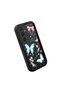Samsung Galaxy A24 Compatible Black Silicone Lens Protection Shock Absorbing Flexible Case Butterfly Pattern - 3