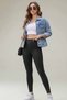 Women's Denim Look Cotton Leggings - Stretchy and Shaping / Sculpting Jean Leggings - 3