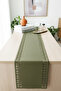 Ekol Series Faux Leather Runner & Console / 25X130Cm - Khaki Green