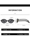 Miuz Unisex Black Framed Oval Uv400 Sunglasses - 4