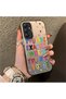 Samsung Galaxy A34 Compatible Matte Glossy Surface Impact Protection Colorful Silver Case Graffiti