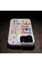 iPhone 12 Compatible Matte Glossy Surface Impact Protection Colorful Silver Case Graffiti - 7