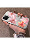 iPhone 16 Pro Compatible Floral Pattern Matte Glossy Surface Impact Protection Colorful Silver Case - 3