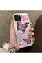 حافظة متوافقة مع هاتف iPhone 15 Pro Max ذات لون فضي غير لامع وسطح لامع وحماية من الصدمات ونمط الفراشة - 5