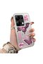 Xiaomi Redmi Note 13 Pro 4g Compatible Colorful Silver Matte Glossy Surface Impact Protection Case Butterfly Pattern