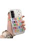 Samsung Galaxy A05S Compatible Matte Shiny Surface Impact Protection Colorful Silver Case Graffiti - 2
