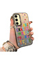 Samsung Galaxy S24 Fe Compatible Matte Glossy Surface Impact Protection Colorful Silver Case Graffiti - 2