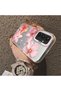 Samsung Galaxy S23 Fe Compatible Flower Pattern Matte Glossy Surface Impact Protection Colorful Silver Case - 5