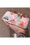 Samsung Galaxy A72 Compatible Flower Pattern Matte Glossy Surface Impact Protection Colorful Silver Case - 3