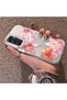 Samsung Galaxy A34 Compatible Flower Pattern Matte Glossy Surface Impact Protection Colorful Silver Case - 3