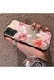 Samsung Galaxy A06 Compatible Floral Pattern Matte Glossy Surface Impact Protection Colorful Silver Case - 3