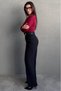 Black High Waist Pleated Belted Wide Leg Women's Pants Mg2615 - 4