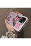 iPhone 15 Plus/14 Plus Compatible Colorful Silver Matte Glossy Surface Impact Protection Case with Butterfly Pattern - 3