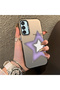 Samsung Galaxy M15 Compatible Star Pattern Matte Glossy Surface Impact Protection Colorful Silver Case - 4