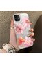 iPhone 11 Compatible Floral Pattern Matte Glossy Surface Impact Protection Colorful Silver Case - 4