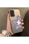 Samsung Galaxy A52 Compatible Star Pattern Matte Glossy Surface Impact Protection Colorful Silver Case - 4