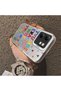 Infinix Smart 9 Compatible Matte Glossy Surface Impact Protection Colorful Silver Case Graffiti - 4