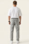 Men's Relaxed Fit Baggy Jean Trousers 30076 - Stone - 3