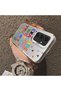 Samsung Galaxy S24 Plus Compatible Matte Glossy Surface Impact Protection Colorful Silver Case Graffiti - 4