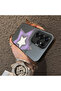 Samsung Galaxy S25 Ultra Compatible Star Pattern Matte Glossy Surface Impact Protection Colorful Silver Case - 3