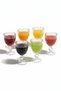 Set of 6 Glass Coffee Side Cups with Glass Legs, Sherbet Glasses