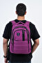 Multi-Compartment Ergonomic Backpack Water Repellent Unisex School, Daily and Travel Bag Purple - 5