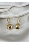 Real amethyst stone detailed stainless steel earrings - 2