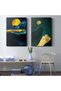 Abstract Art Mountains 2 Piece Canvas - Canvas Painting