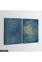 Metallic Gold Design 2 Piece Canvas - Canvas Painting - 2
