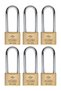 Yuma Standard Hasp Lock Long Body Brass Yellow 40 mm 1 Pack (6 Pieces)