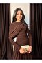 Women's Shoulder Piece Crossed Drawstring Dress - 3