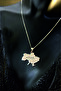 Ukraine (Ukraine) Map Flag Country Pendant - 3