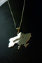 Ukraine (Ukraine) Map Flag Country Pendant