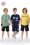 3-Piece Crew Neck Various Print Detailed Boys' 6-Piece Top and Bottom Set