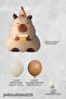 Capybara Foil Balloon Set Capybara with Cake and Latex Balloon Chain - 2
