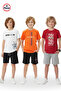 3-Pack Crew Neck Printed Detail Boys' 6-Piece Top and Bottom Set
