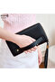 Leather-Look Women's Handheld Portfolio Bag with Wrist Strap, Bohemian Style Embroidered - 5