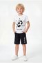 3-Piece Crew Neck Various Print Detailed Boys' 6-Piece Top and Bottom Set - 4