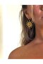 Steel Big Sun Earrings