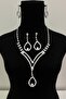 Silver Color Stone Detailed Evening Dress/Wedding Set