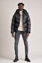 Slimfit Mock Neck Detachable Hooded Padded Jacket - 3