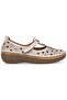 Vingii Genuine Leather Women's Ballet Shoes Beige - 3