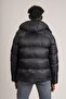 Slimfit Mock Neck Detachable Hooded Padded Jacket - 5