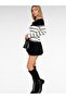Striped Madonna Collar Ribbed Knit Women's Blouse Daily Use - 2