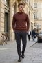 Slim Fit Half Fisherman 30% Cotton Men's Casual Knitwear Sweater - 3
