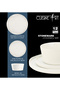 WOLA 12-Piece Dinner Set, White Stoneware Includes Dinner Plates, Side Plates & Bowls - 7