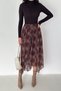 Women's Asymmetrical Cut Plaid Midi Skirt – Plaid Motion - 4