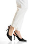 Moire Black Stone Transparent Heeled Shoes - 5