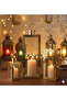 A set of three Ramadan decorative lanterns in different sizes that complement each other neatly, without candles, made of durable metal.